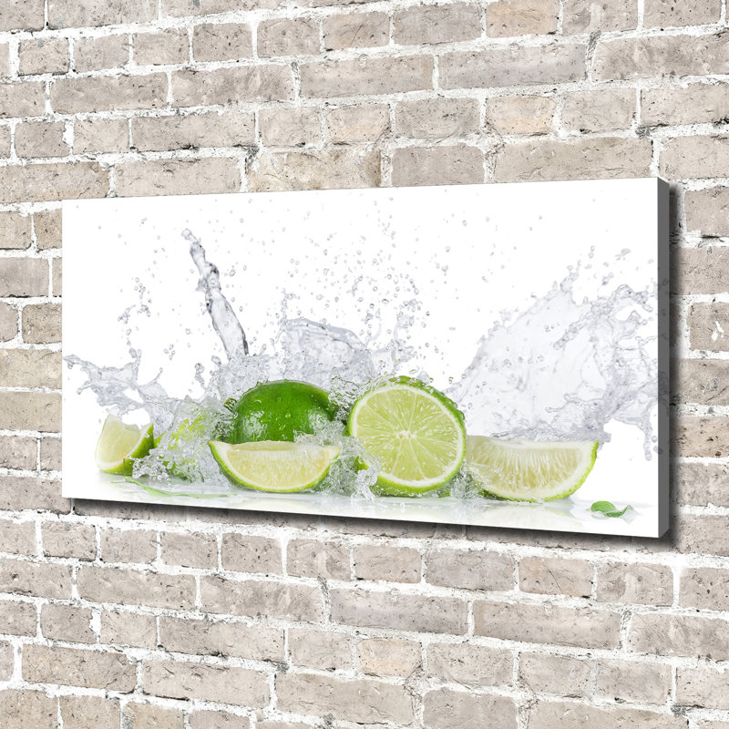 Limes And Water - Print, 70cm H x 140cm W x 2cm D, Wrapped Canvas