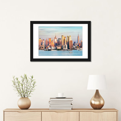 " Midtown Manhattan Skyline At Sunset, New York " by Matteo Colombo