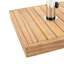Base de parasol robuste en bois - finition intérieure béton de 17,4 po x 5,00 po
