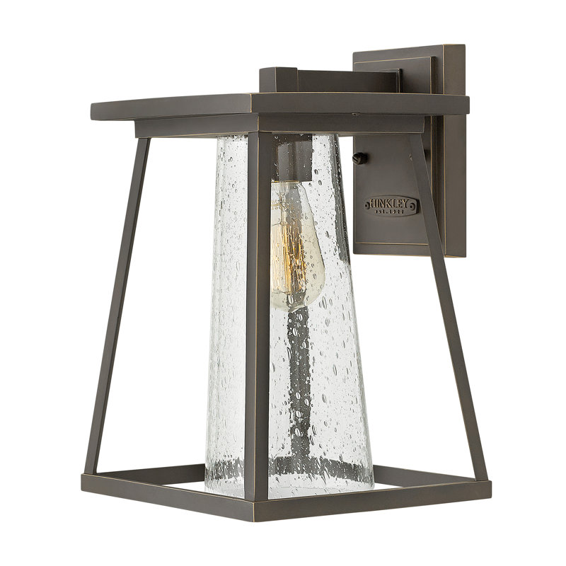 Burke Bronze 1 - Bulb Outdoor Wall Lantern, 14" H x 9" W x 9.8" D