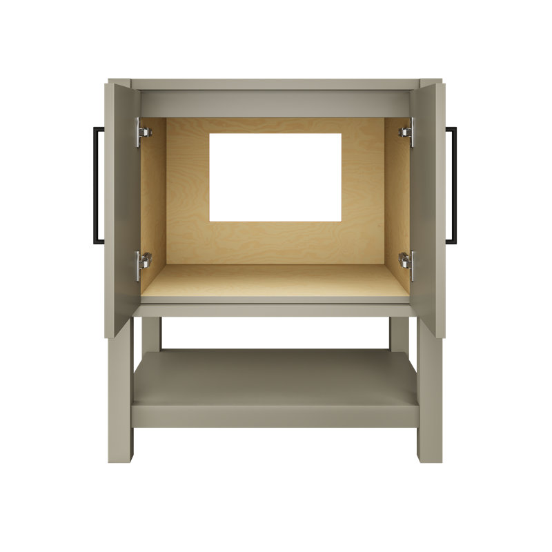 Kiawah Single Bath Vanity, 30", French Olive, Matte Black