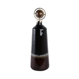 Sagebrook Home 20" Oscar Small Tiger's Eye Stone And Metal Bottle