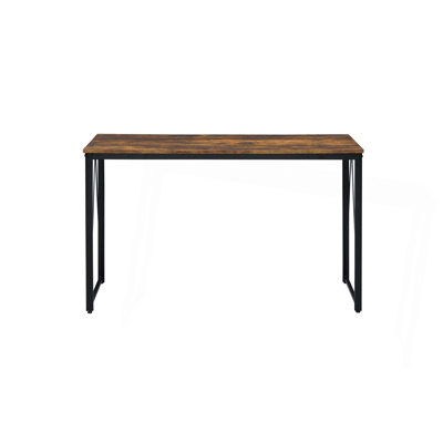 Bureau moderne en bois minimaliste avec bibliothèque, parfait pour le bureau à domicile