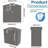 Gray 6x 3.5ft Metal Outdoor Storage Shed With Clear Window And Lockable Door, High - Quality Galvanized Steel, Suitable For Balcony Courtyard Corners, Fast Installation Peaked Roof, Window, Wind