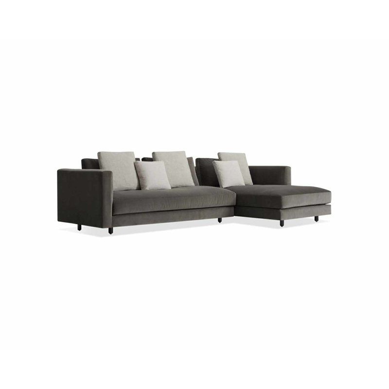 Hands Down Chaise Sectional, Landa Stone, Right Hand Facing