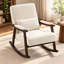 Chaise berçante rembourrée Velarossique Chenille-1655777119