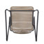 Chaise d'appoint moderne en corde, brun clair et tissé