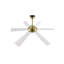 Ventilateur de plafond à 6 pales en plastique ABS avec moteur à courant continu réversible à 6 vitesses, transparent et doré-1133813114-1133812979
