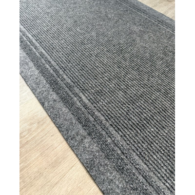 Light Weight Indoor / Outdoor Slip Resistant Gray Rug
