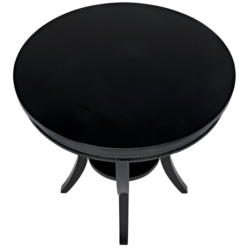 Scheffield Solid Wood End Table, Black