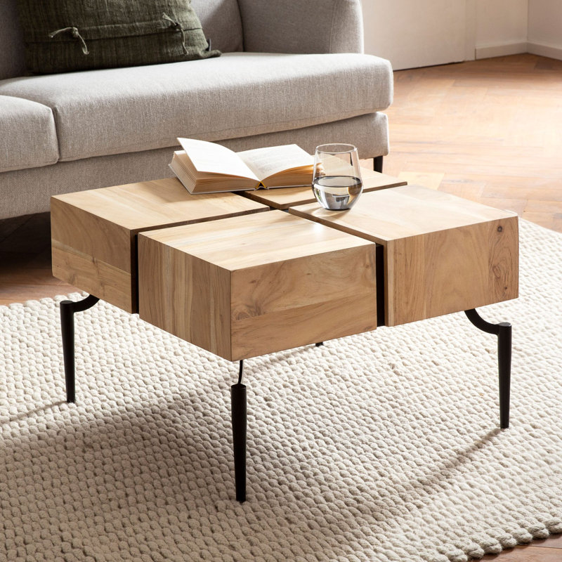 Caterin Four Leg Coffee Table, Brown