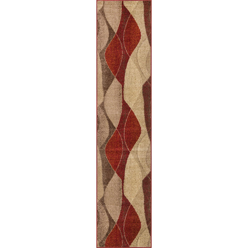 Tapis géométrique Alair, Tapis de couloir 2 pi 7 po x 12 pi