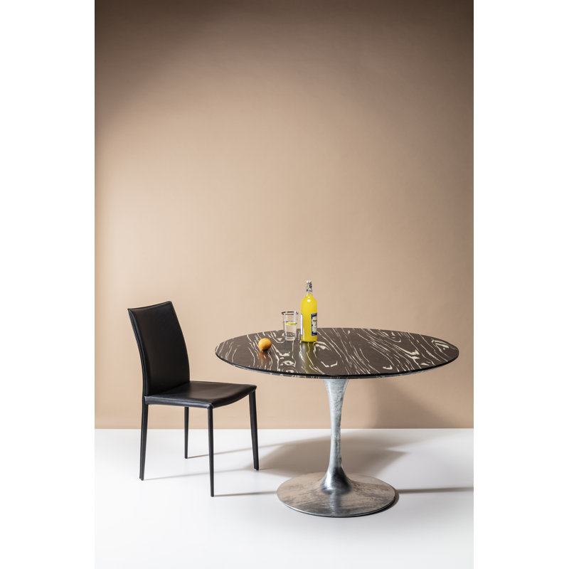 Table Invitation Set Ebony, White/Beige, H76 x L120 x W120cm