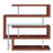 Buck II Clear Glass, Chrome High Gloss Finish Writing Desk With Shelf