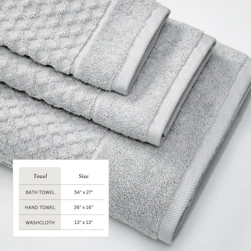 FreshFolds Ultra-Soft & Absorbent 100% Cotton 6-Piece Towel Set