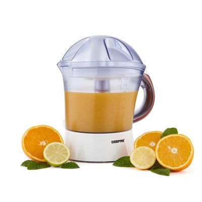 GEEPAS 25W Electric Citrus Juicer | Lemon Squeezer for Orange Lime Grapefruit | 1.2L Capacity Bi-Directional Twist Dual Cone Auto Start | Quick Fresh Healthy Nutritious Juice Daily | 2 Year Warranty
