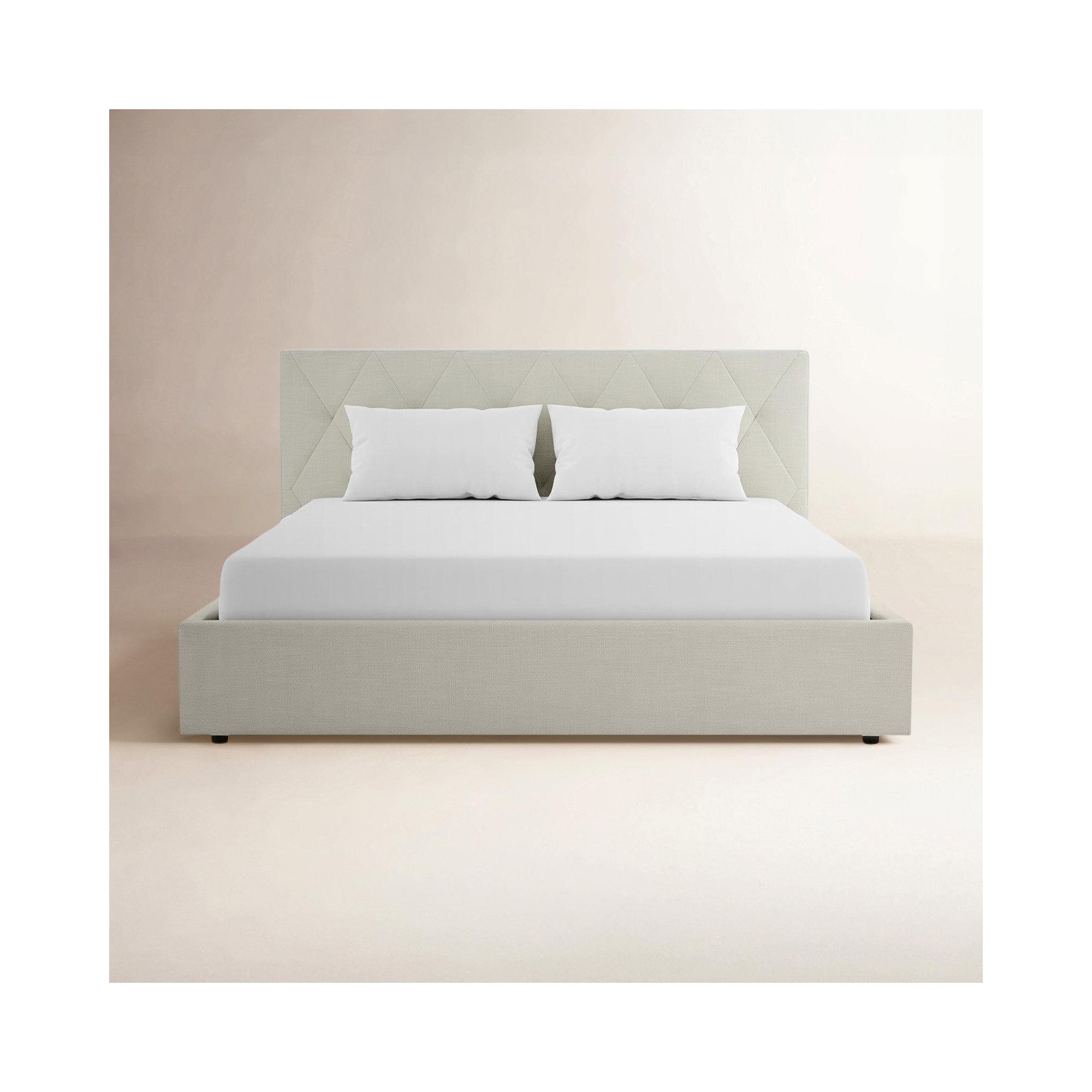 Jayla Diamond Tufted Upholstered Platform Bed, King