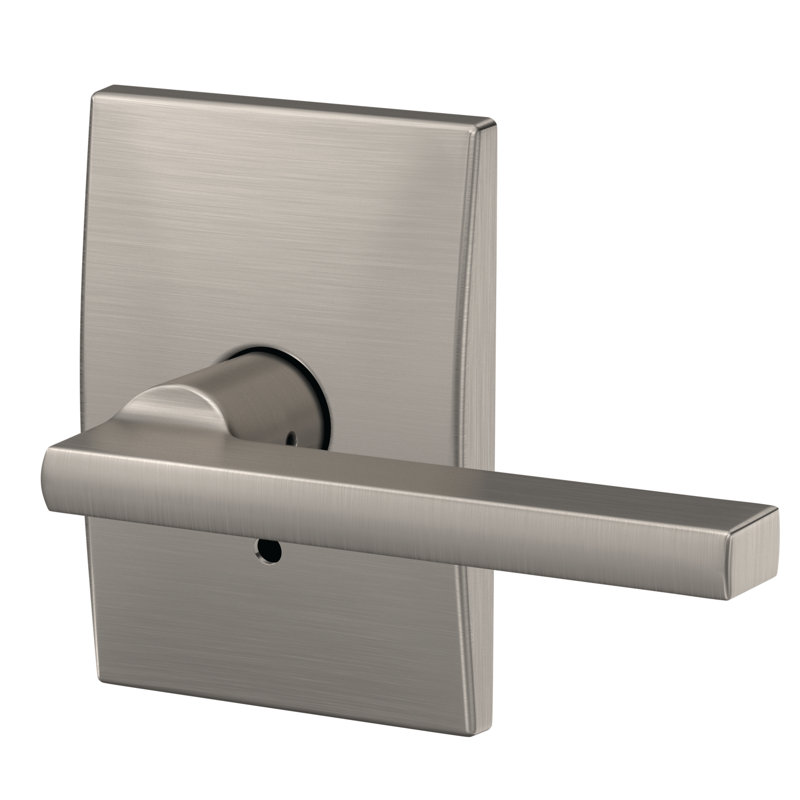 Latitude Custom Latitude Non-Turning Lever with Century Trim, Satin Nickel