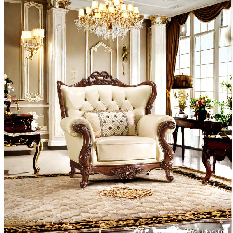 Chaise avec accoudoirs touffetés de 46,4 po American