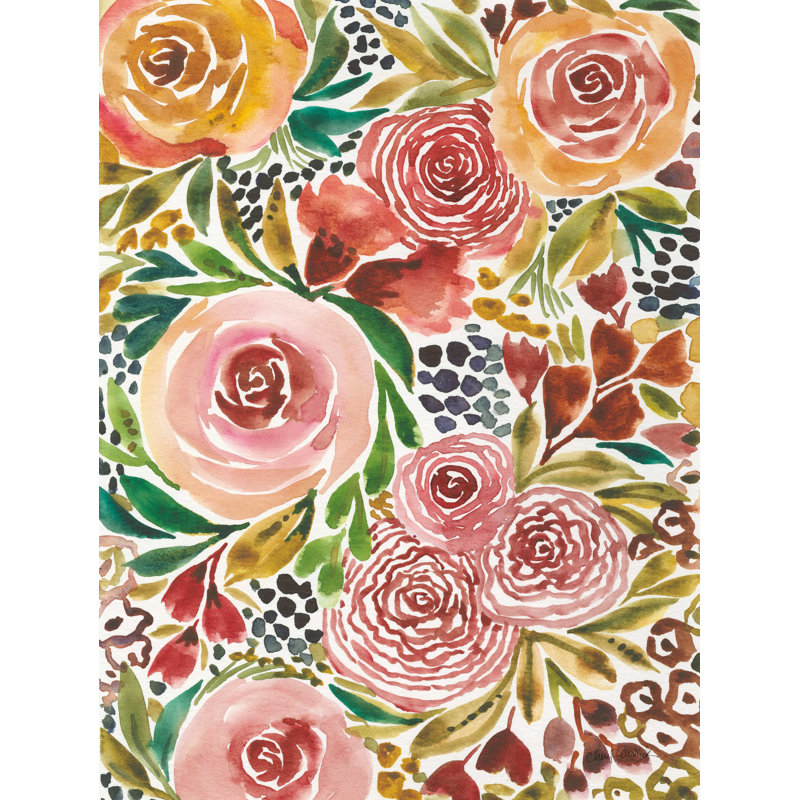 «Full Bloom III» par Cheryl Warrick - impression sur toile tendue, H 24 po x l 18 po