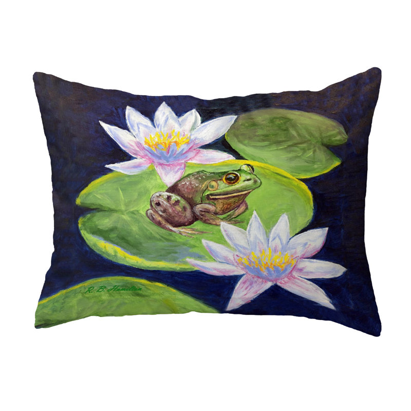 Coussin Frog & Lily, 16 po x 20 po
