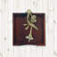 Porte-serviette en bois massif Floral