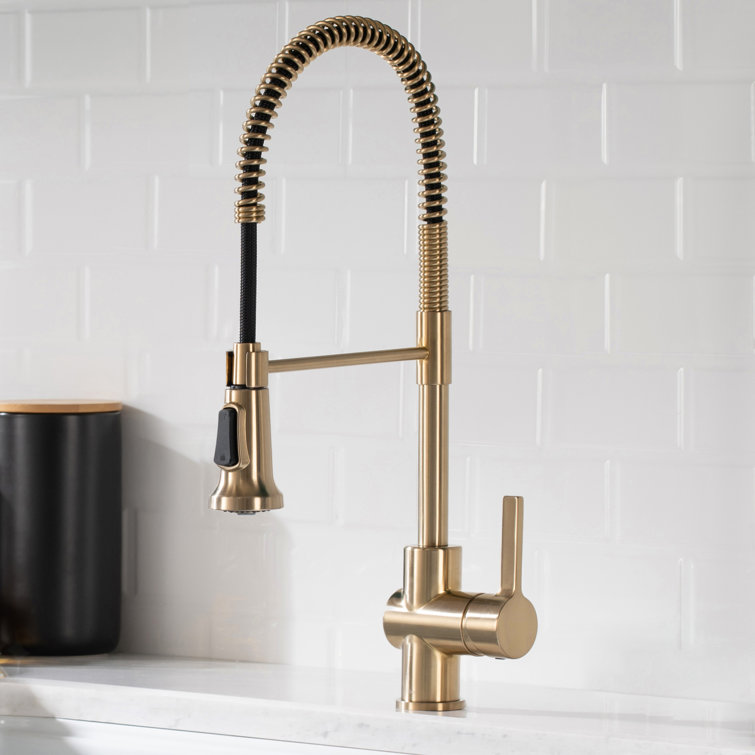 Britt Single Handle Commercial Kitchen Faucet with Dual Function Sprayhead