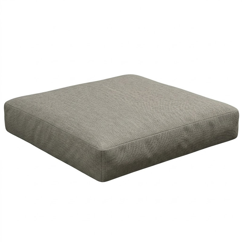 Sunbrella Outdoor Solid Knife Edge Deep Seating Cushion, Sunbrella - Canvas Granite, 23 in W x 27 in D x 5 in H