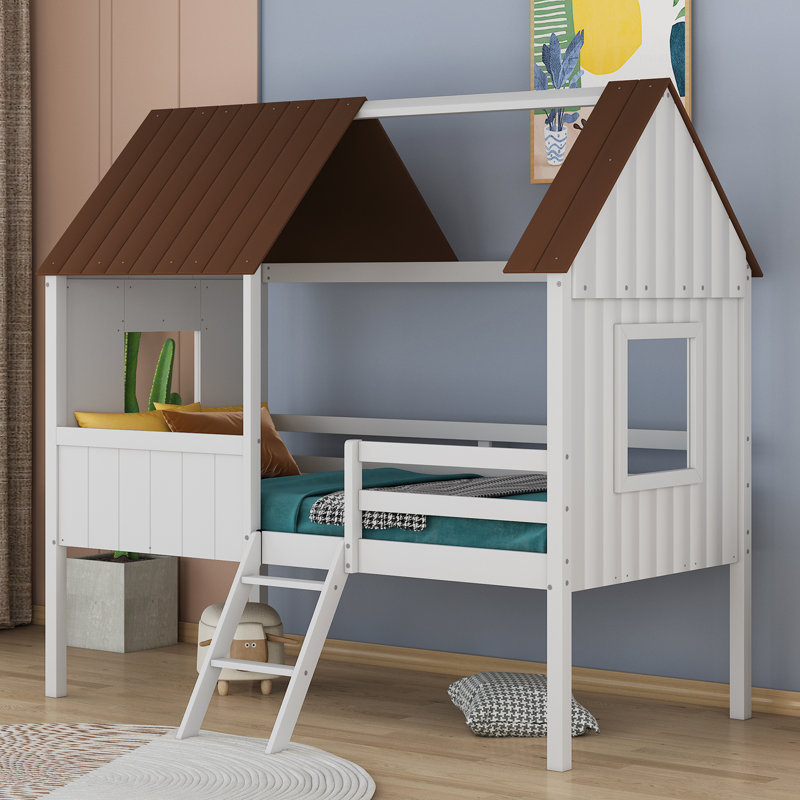 Paderborn Panel Bed, White/Brown