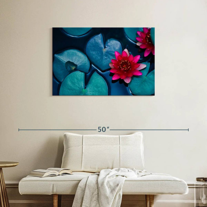 Fleurs de lotus Harnek, H 24 po x l 36 po