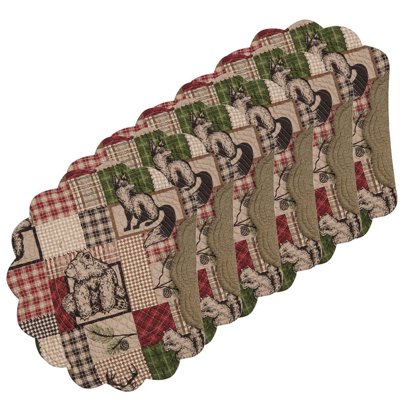Baumgardner Cotton Patchwork Round Placemat