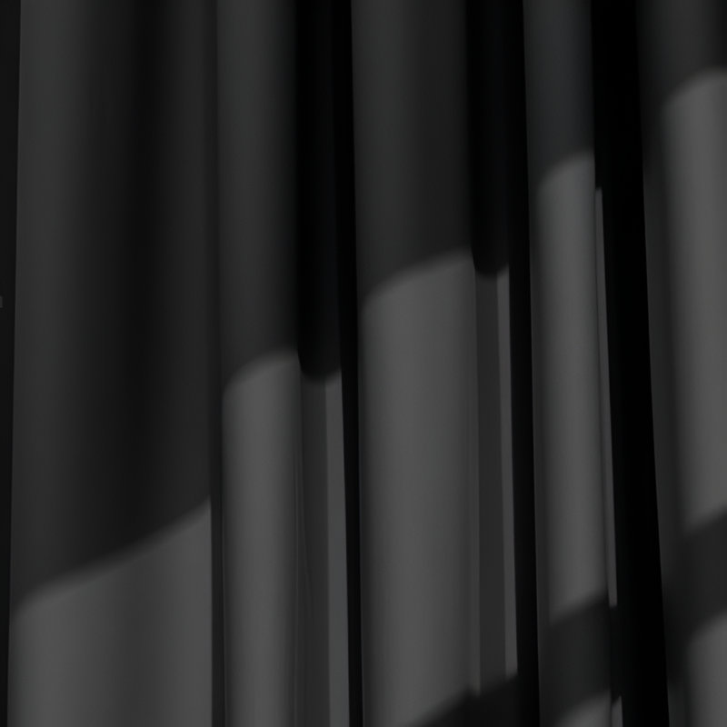 Trina Polyester Blackout Curtain, 167cm Width x 183cm Drop, Black