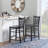 Arzella Fully Assembled Commercial Grade Black Solid Beech Wood Counter Stool (Set of 2)-1275339602