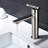 Brushed Nickel Bathroom Vanity Faucet, Single Handle, Stainless Steel, Spot- Surface To Keep Clean, One For Easy Temperature Setting, Rounded Lines Style Steel Sink Nickel, Sanitary, Design Water