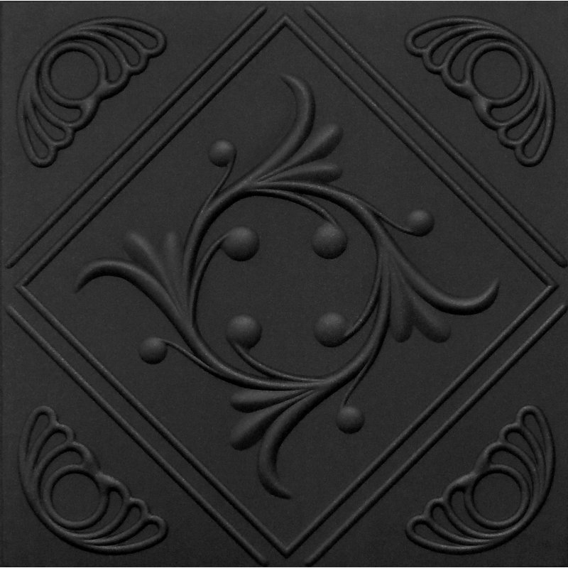 Carreaux de plafond en polystyrène 20 x 20 avec panneaux décoratifs à coller pour une installation facile à faire soi-même, ainsi que pour la rénovation de la maison et du sous-sol. Couronne R. Anet, lot / 8
