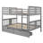 Full Over Full Bunk Bed With Drawers And Ladder For Bedroom, Guest Room Furniture--191097010