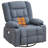 Kneading Massage Rocker Recliner Chair With 4-Point 3D Kneading Massage And Heat For Living Room With Rocking Function And 2 Cup Holders, USB Charge Port-1036851585