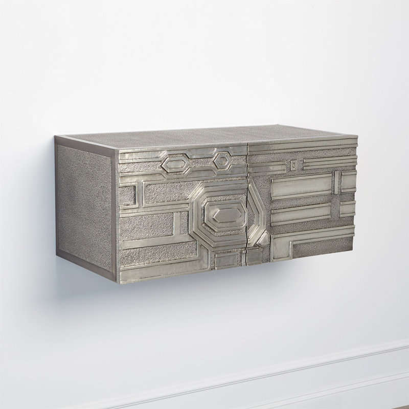 Abstract Block Cabinet-Left-Silver