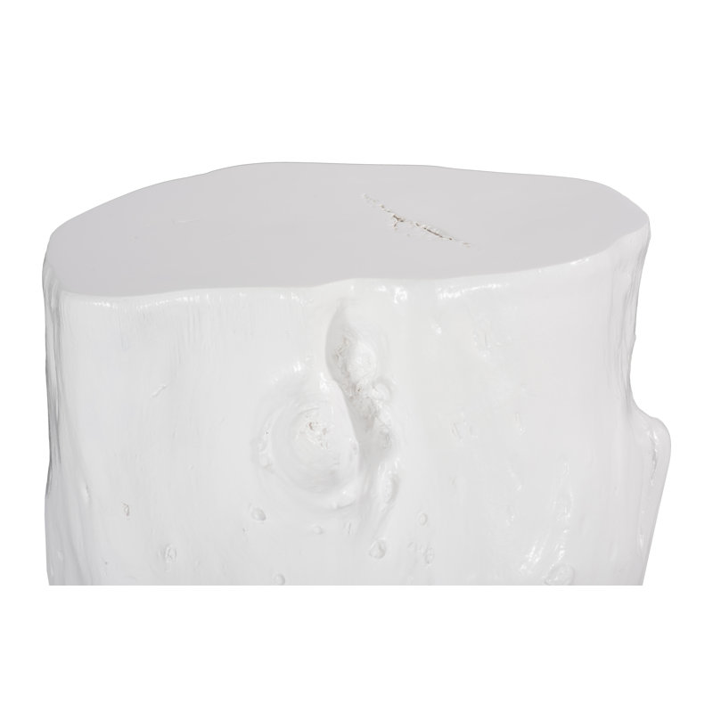 Log Stool, Gel Coat White, LG
