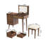 Bureau rétro style bohémien avec miroir et lumières DEL