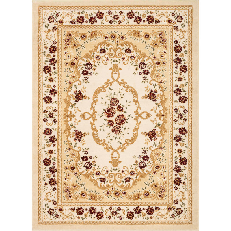 Tapis oriental ivoire Lara, 9 pi 3 po x 12 pi 6 po