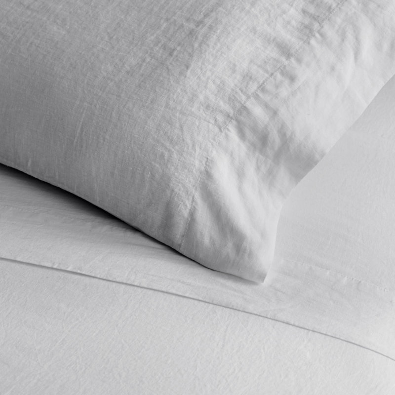 Ensemble de draps Frazier, Gris argenté, Ensemble de draps pour grand lit avec 2 taies d'or