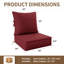 Ensemble de coussins de siège d'extérieur profond - 6,5 po d'épaisseur, coussins de patio antidérapants pour chaises, canapés et canapés-647212531