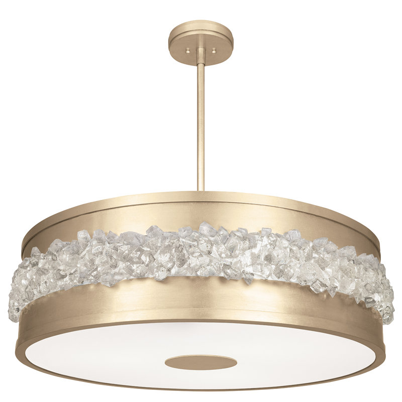 Arctic Halo 3 - Light Chandelier, Champagne Gold, 9" H x 32" W x 32" D