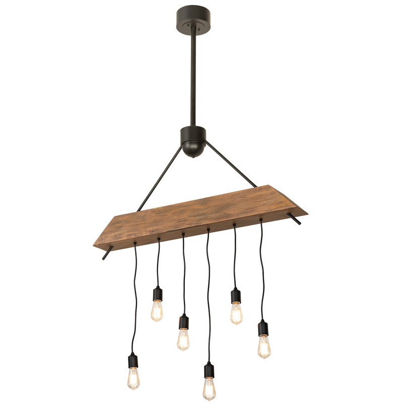 Luminaire suspendu linéaire unique à 6 lumières Alva Beam