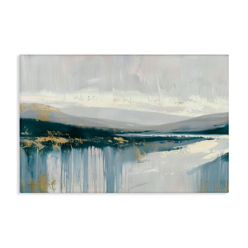 Toile de paysage avec toile émeraude, design par Irena Orlov, H 16 po x l 24 po