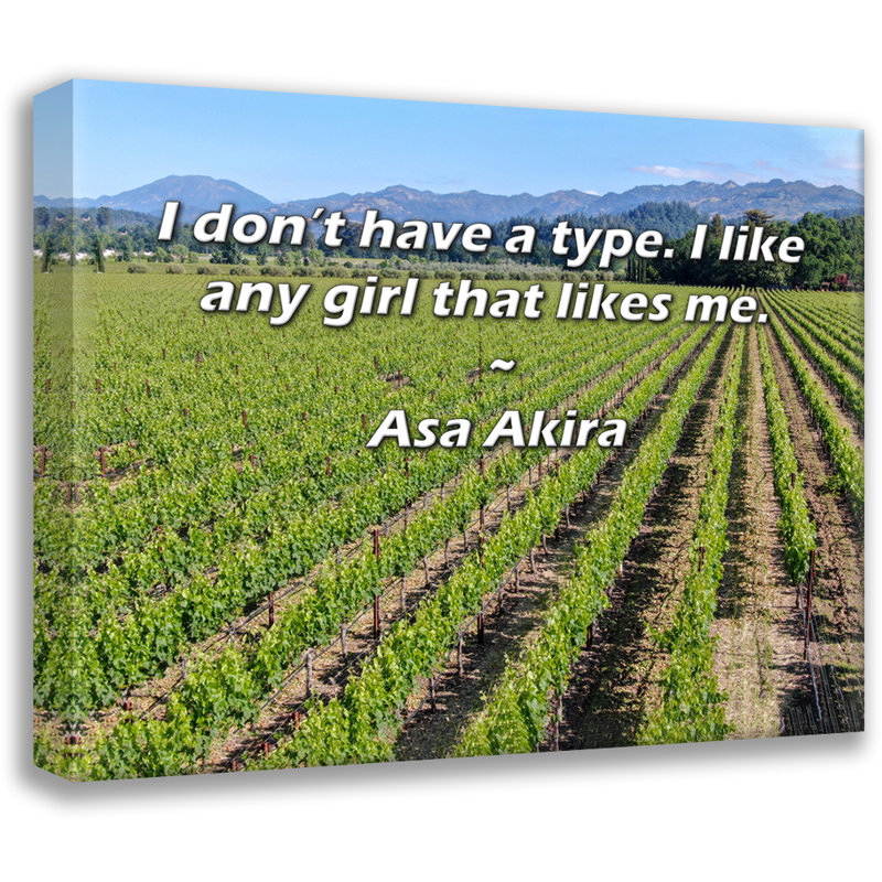 «Artsy Quote» par Asa Akira, toile tendue avec châssis