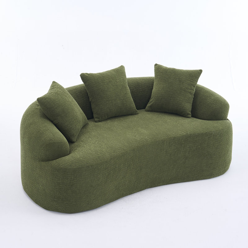 Causeuse compacte avec tissu éponge haute densité et résistant aux égratignures, idéale pour les petits espaces et la vie facile