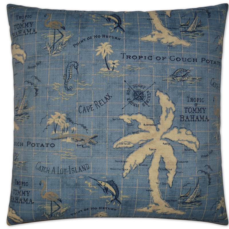Island Song Square Indoor/Outdoor Pillow Cover & Insert