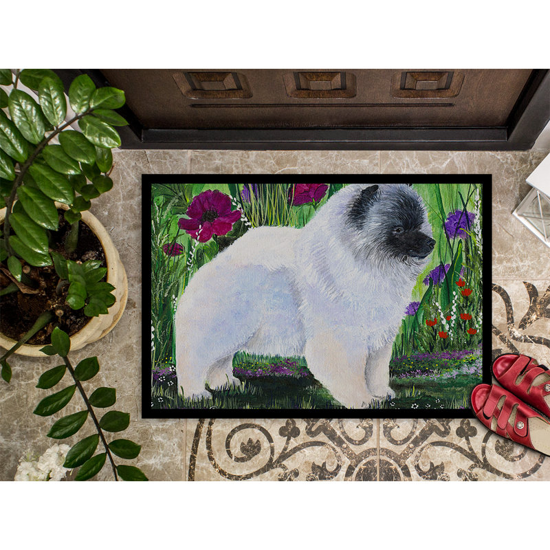 Paillasson d’intérieur antidérapant Stewardson Keeshond, Rectangle 2 pi x 3 pi